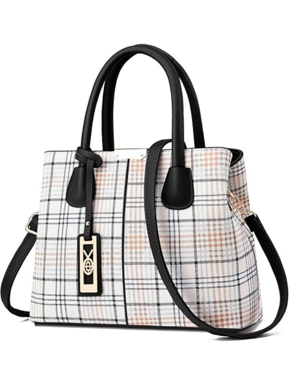 Women's E2 Black Shoulder Tote Bags Top Handle Satchel Purses and Handbags
